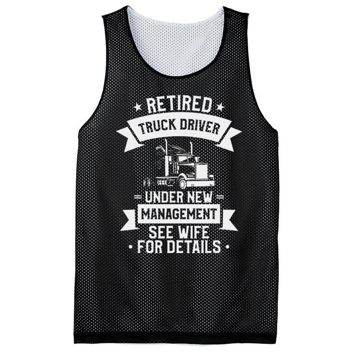 Retired Truck Driver Funny Retirement Quote For A Trucker Mesh Reversible Basketball Jersey Tank