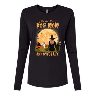 Rocking The Dog Mom And Witch Life English Bulldog Halloween Great Gift Womens Cotton Relaxed Long Sleeve T-Shirt