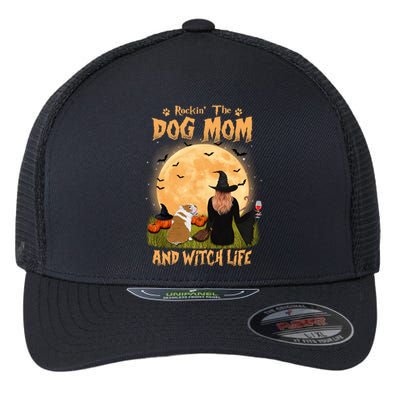 Rocking The Dog Mom And Witch Life English Bulldog Halloween Great Gift Flexfit Unipanel Trucker Cap