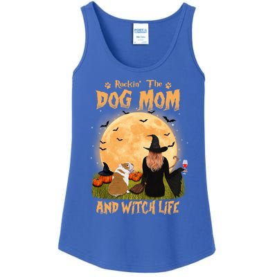 Rocking The Dog Mom And Witch Life English Bulldog Halloween Great Gift Ladies Essential Tank