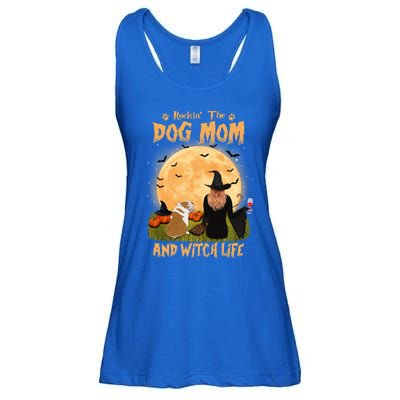 Rocking The Dog Mom And Witch Life English Bulldog Halloween Great Gift Ladies Essential Flowy Tank