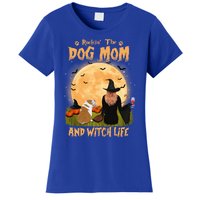 Rocking The Dog Mom And Witch Life English Bulldog Halloween Great Gift Women's T-Shirt