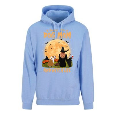 Rocking The Dog Mom And Witch Life English Bulldog Halloween Great Gift Unisex Surf Hoodie