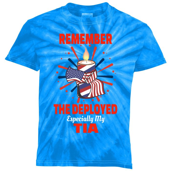 Remember The Deployed Tia Design For Sobrina Or Sobrino Gift Kids Tie-Dye T-Shirt