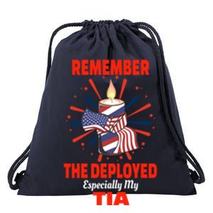 Remember The Deployed Tia Design For Sobrina Or Sobrino Gift Drawstring Bag