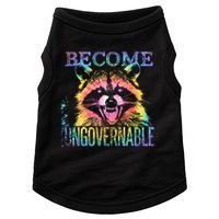Retro Tie Dye Raccoon Become Ungovernable Funny Apparel  Doggie Tank