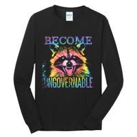 Retro Tie Dye Raccoon Become Ungovernable Funny Apparel  Tall Long Sleeve T-Shirt