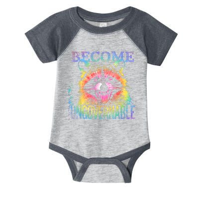 Retro Tie Dye Raccoon Become Ungovernable Funny Apparel  Infant Baby Jersey Bodysuit