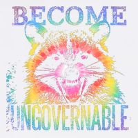 Retro Tie Dye Raccoon Become Ungovernable Funny Apparel  Garment-Dyed Sweatshirt