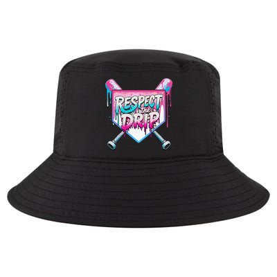 Respect The Drip Ice Cream Dripping Baseball Home Plate Cool Comfort Performance Bucket Hat