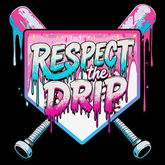 Respect The Drip Ice Cream Dripping Baseball Home Plate City Backpack