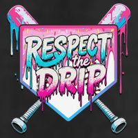 Respect The Drip Ice Cream Dripping Baseball Home Plate Adult Drive Performance Visor