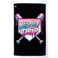 Respect The Drip Ice Cream Dripping Baseball Home Plate Golf Towel