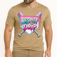 Respect The Drip Ice Cream Dripping Baseball Home Plate Cooling Performance Crew T-Shirt