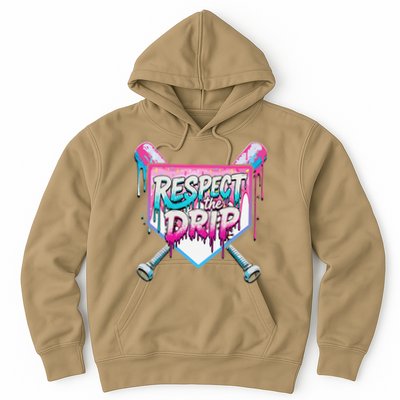 Respect The Drip Ice Cream Dripping Baseball Home Plate Hoodie