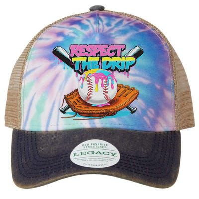 Respect The Drip Baseball Bat Glove Ice Cream Drip Legacy Tie Dye Trucker Hat