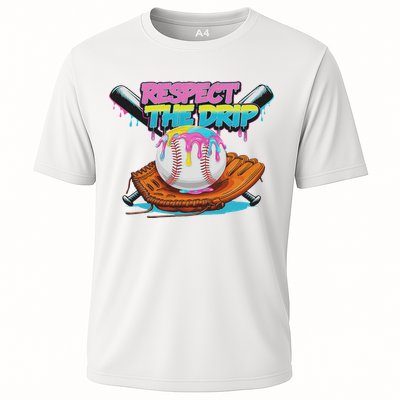 Respect The Drip Baseball Bat Glove Ice Cream Drip Performance Shirt