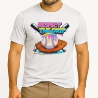 Respect The Drip Baseball Bat Glove Ice Cream Drip Cooling Performance Crew T-Shirt