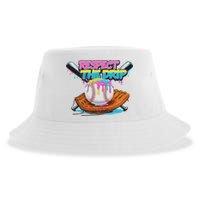 Respect The Drip Baseball Bat Glove Ice Cream Drip Sustainable Bucket Hat