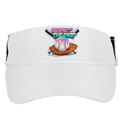 Respect The Drip Baseball Bat Glove Ice Cream Drip Adult Drive Performance Visor