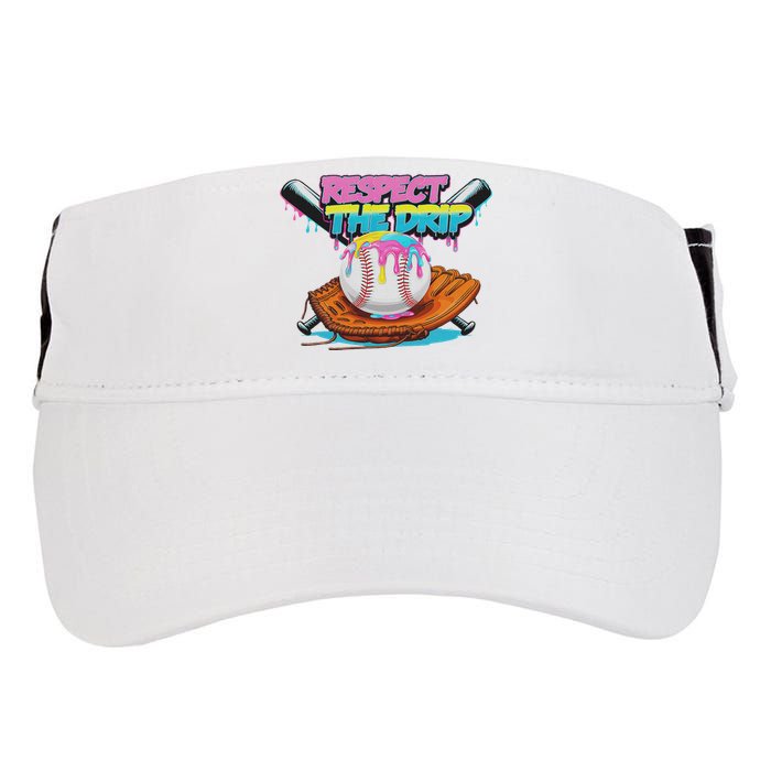 Respect The Drip Baseball Bat Glove Ice Cream Drip Adult Drive Performance Visor