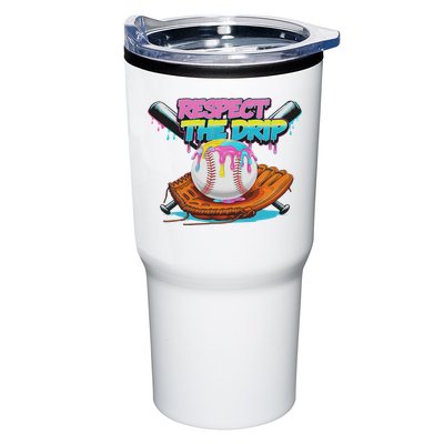 Respect The Drip Baseball Bat Glove Ice Cream Drip Tumbler