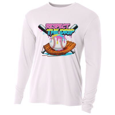 Respect The Drip Baseball Bat Glove Ice Cream Drip Cooling Performance Long Sleeve Crew