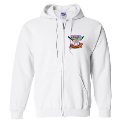 Respect The Drip Baseball Bat Glove Ice Cream Drip Full Zip Hoodie