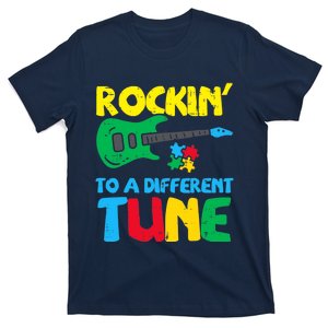 Rockin To Different Tune Guitar Autism Awareness Music T-Shirt