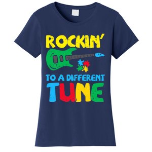 Rockin To Different Tune Guitar Autism Awareness Music Women's T-Shirt