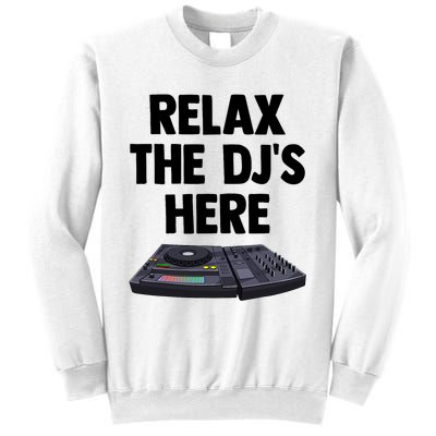 Relax The DjS Here Turntable Music Equalizer Sweatshirt