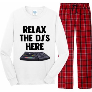 Relax The DjS Here Turntable Music Equalizer Long Sleeve Pajama Set