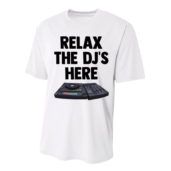 Relax The DjS Here Turntable Music Equalizer Performance Sprint T-Shirt