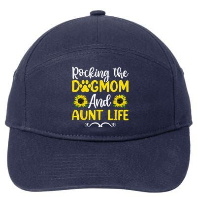 Rocking The Dog Mom & Aunt Life Sunflower Mothers Day 7-Panel Snapback Hat