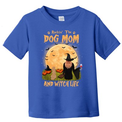 Rocking The Dog Mom And Witch Life Poodle Halloween Gift Toddler T-Shirt