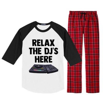 Relax The DjS Here Turntable Music Equalizer Raglan Sleeve Pajama Set