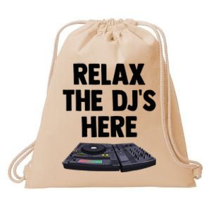 Relax The DjS Here Turntable Music Equalizer Drawstring Bag