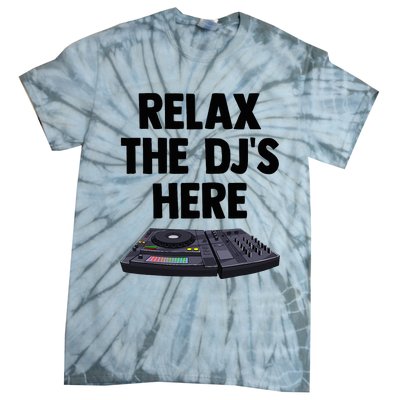 Relax The DjS Here Turntable Music Equalizer Tie-Dye T-Shirt