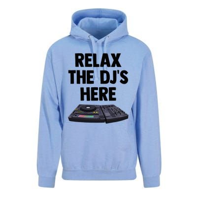 Relax The DjS Here Turntable Music Equalizer Unisex Surf Hoodie