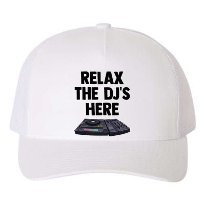 Relax The DjS Here Turntable Music Equalizer Yupoong Adult 5-Panel Trucker Hat