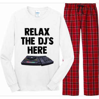 Relax The DjS Here Turntable Music Equalizer Long Sleeve Pajama Set