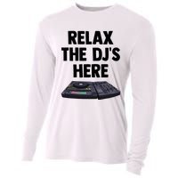 Relax The DjS Here Turntable Music Equalizer Cooling Performance Long Sleeve Crew