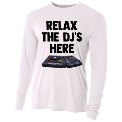 Relax The DjS Here Turntable Music Equalizer Cooling Performance Long Sleeve Crew