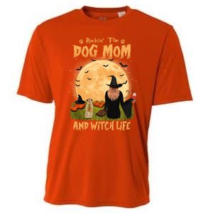 Rocking The Dog Mom And Witch Life Pug Halloween Gift Cooling Performance Crew T-Shirt