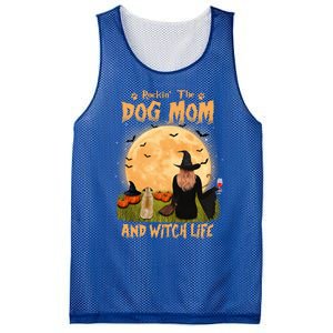 Rocking The Dog Mom And Witch Life Pug Halloween Gift Mesh Reversible Basketball Jersey Tank