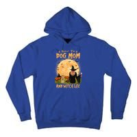 Rocking The Dog Mom And Witch Life Pug Halloween Gift Tall Hoodie