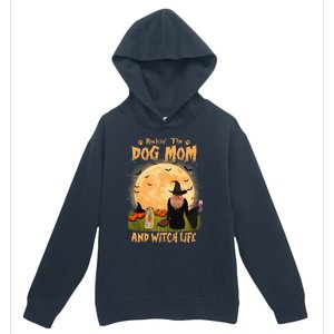 Rocking The Dog Mom And Witch Life Pug Halloween Gift Urban Pullover Hoodie