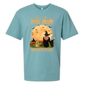 Rocking The Dog Mom And Witch Life Pug Halloween Gift Sueded Cloud Jersey T-Shirt