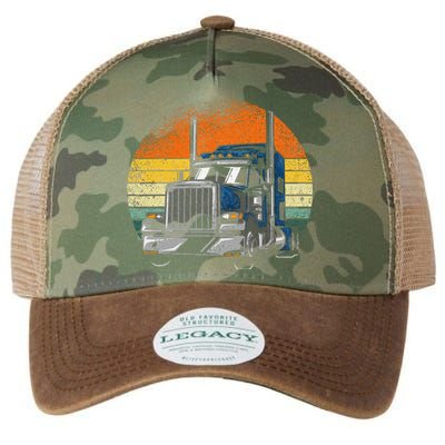 Retro Truck Driver Semi Trailer Truck Vintage Legacy Tie Dye Trucker Hat