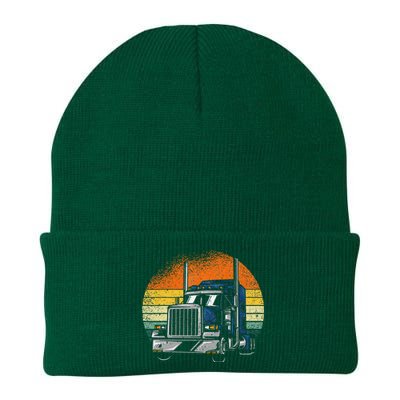 Retro Truck Driver Semi Trailer Truck Vintage Knit Cap Winter Beanie